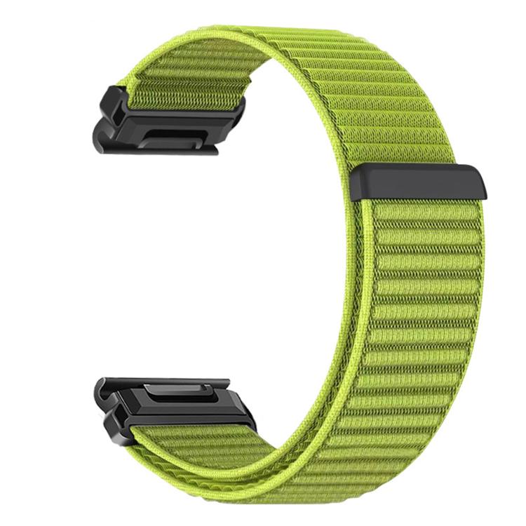 For Garmin 22mm Woven Nylon Hook And Loop Fastener Metal Interface Watch Band