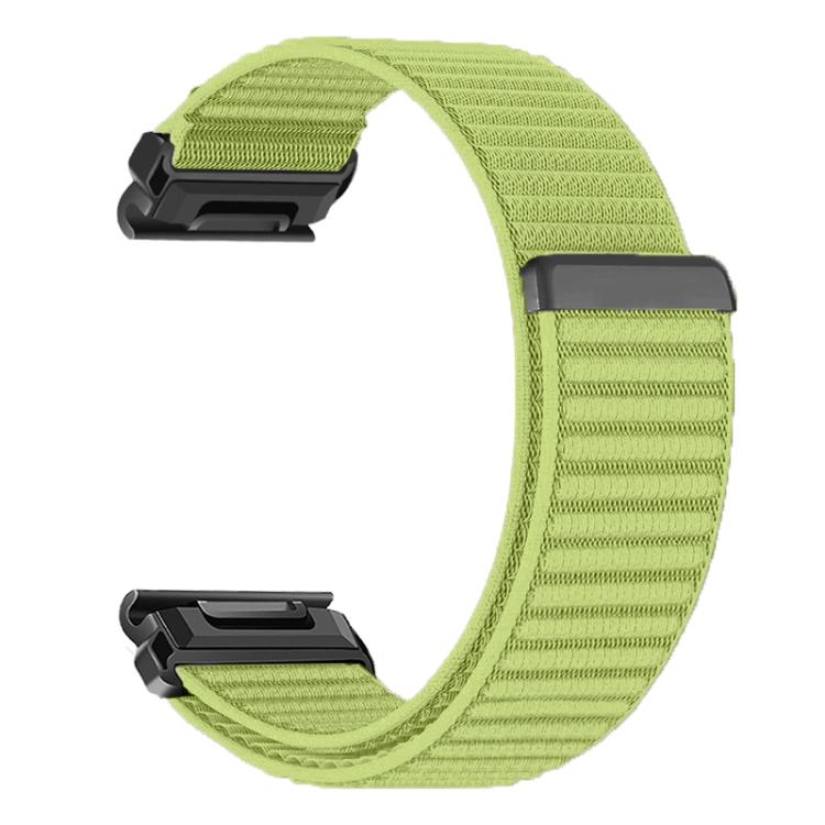 For Garmin 20mm Woven Nylon Hook And Loop Fastener Metal Interface Watch Band