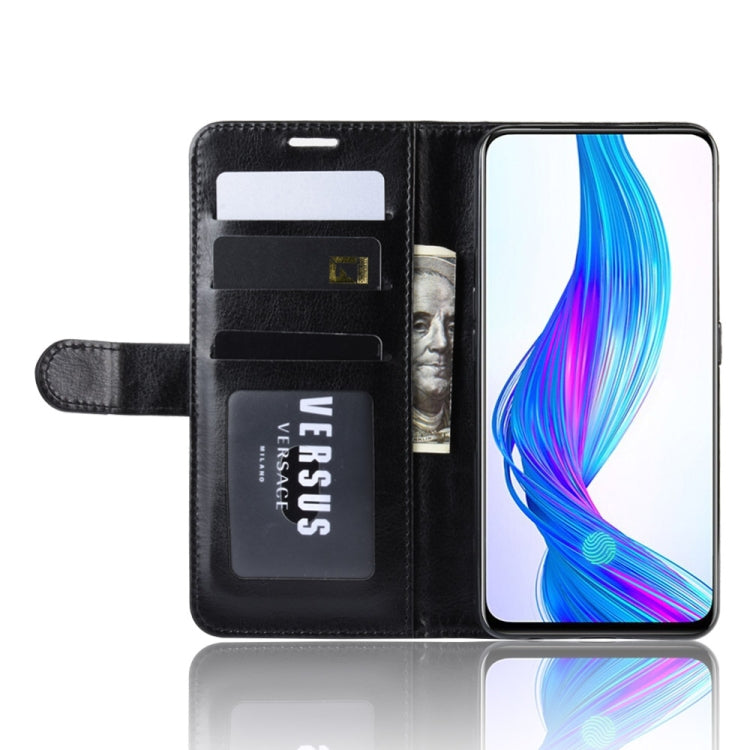R64 Texture Single Fold Horizontal Flip Leather Case for OPPO Realme X, with Holder & Card Slots & Wallet