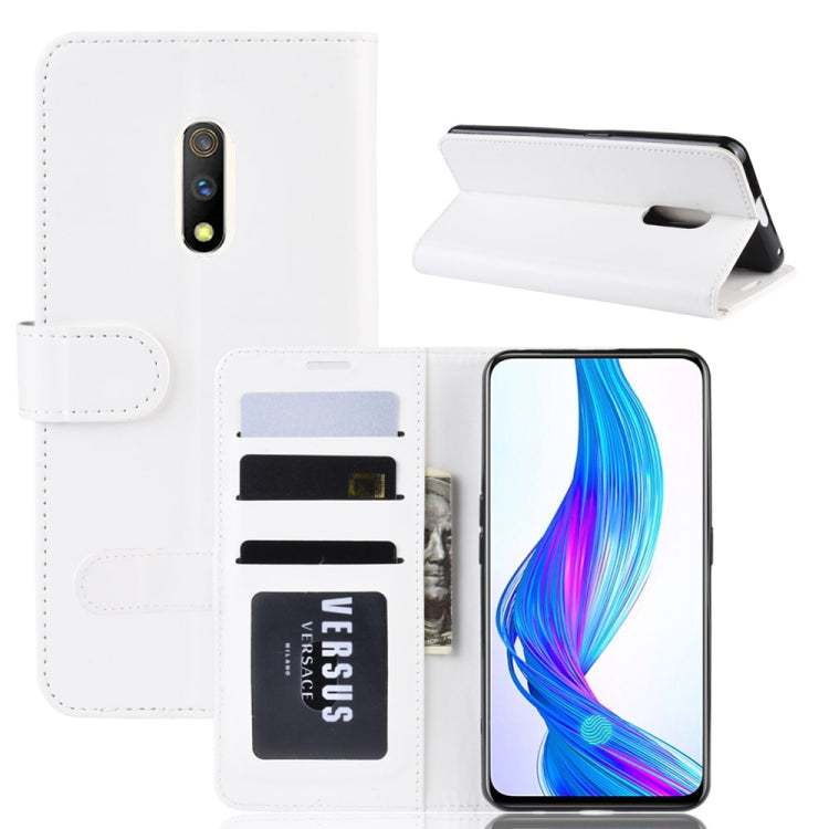R64 Texture Single Fold Horizontal Flip Leather Case for OPPO Realme X, with Holder & Card Slots & Wallet