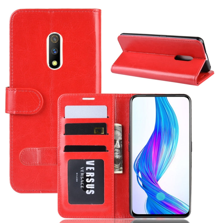 R64 Texture Single Fold Horizontal Flip Leather Case for OPPO Realme X, with Holder & Card Slots & Wallet