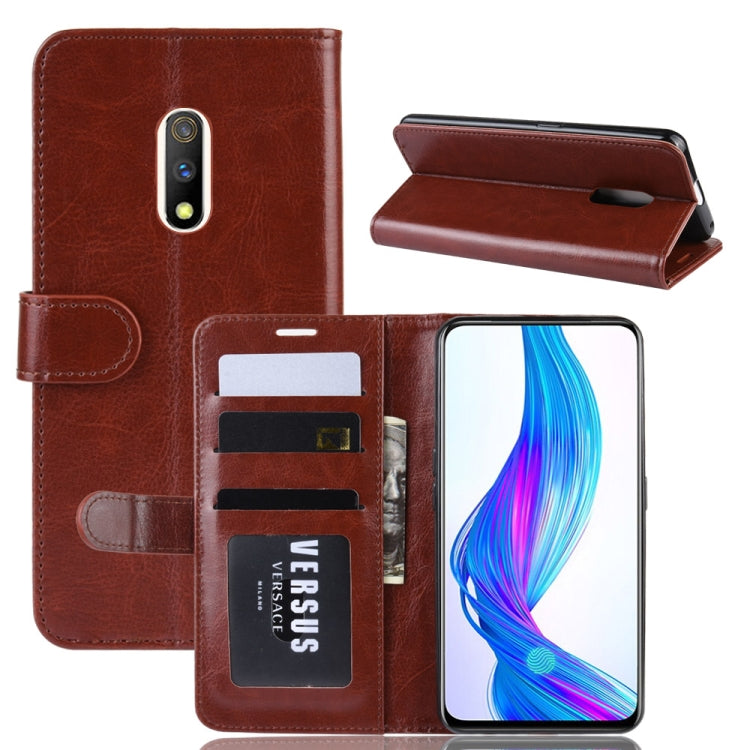 R64 Texture Single Fold Horizontal Flip Leather Case for OPPO Realme X, with Holder & Card Slots & Wallet