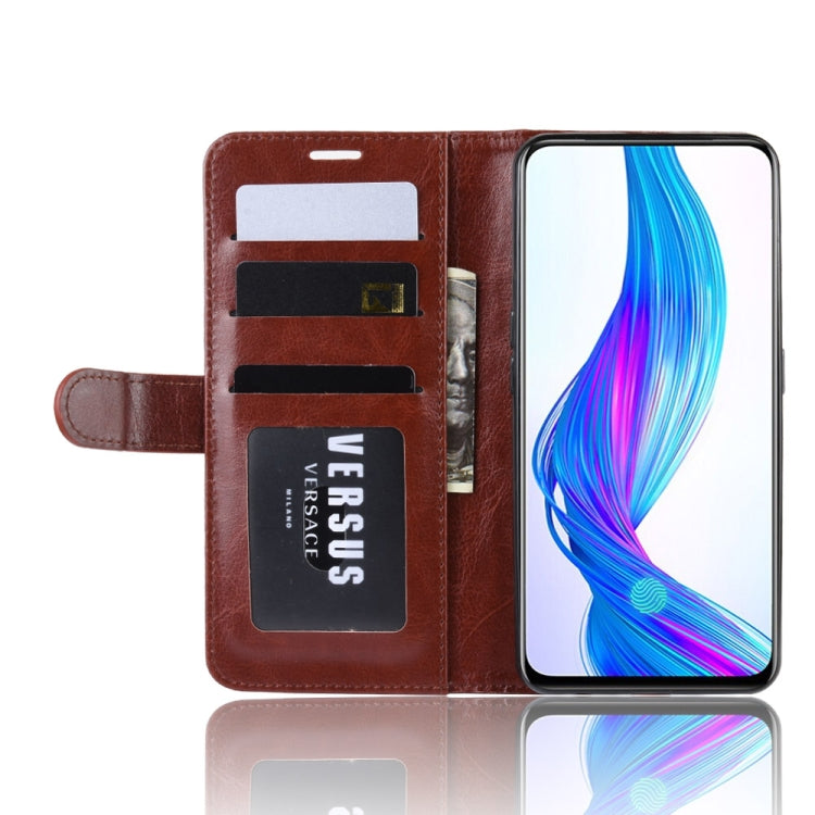 R64 Texture Single Fold Horizontal Flip Leather Case for OPPO Realme X, with Holder & Card Slots & Wallet