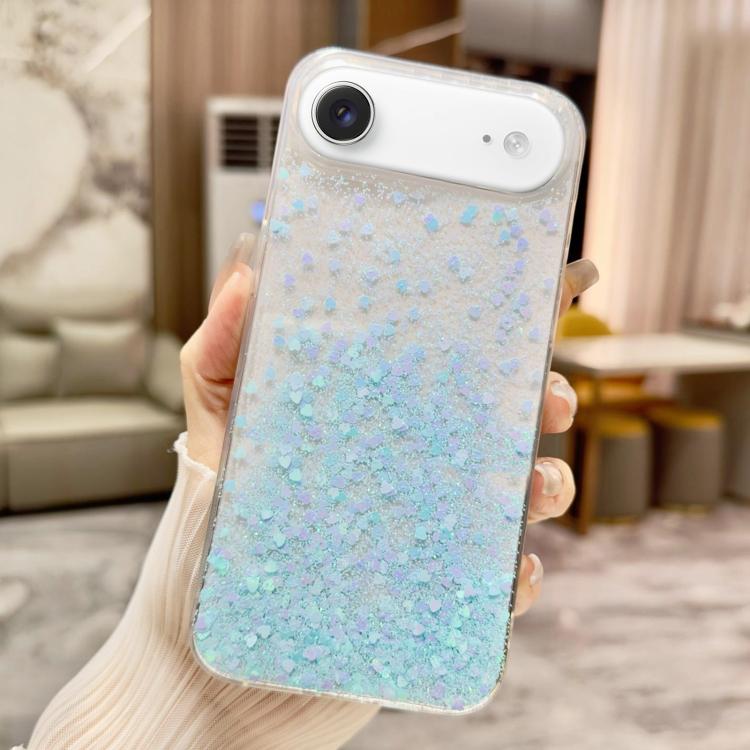 For iPhone Air Sequins Glitter Gradient Epoxy TPU Phone Case