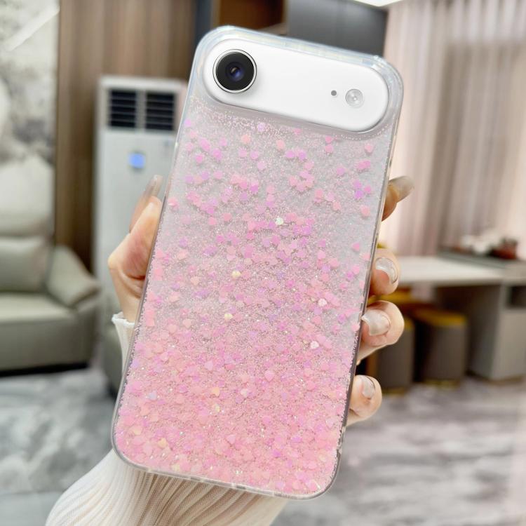 For iPhone Air Sequins Glitter Gradient Epoxy TPU Phone Case