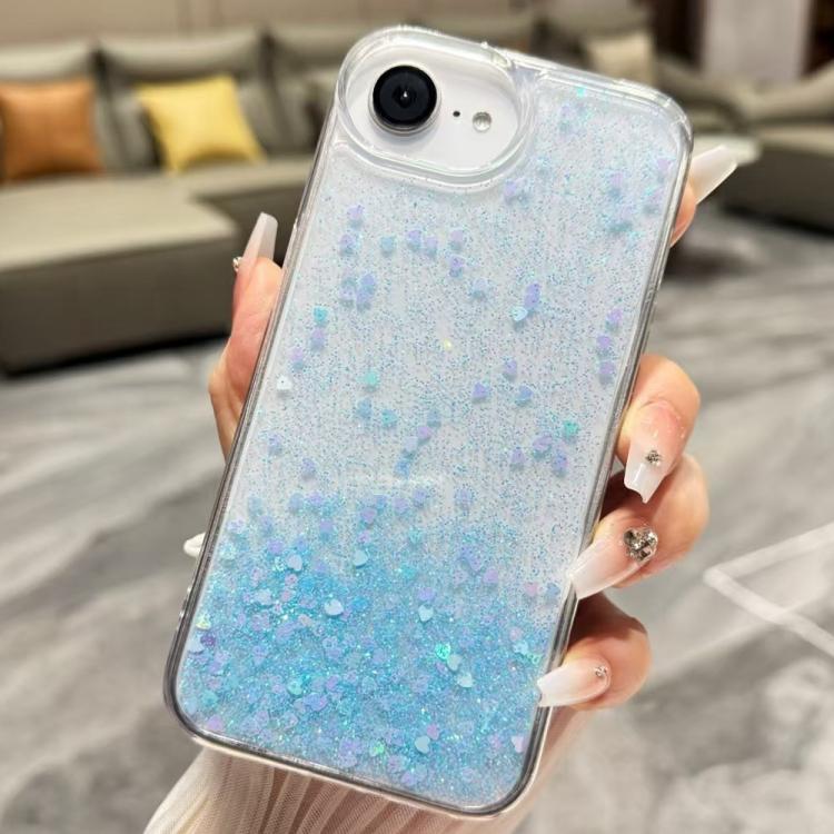 For iPhone 17e / 16e Sequins Glitter Gradient Epoxy TPU Phone Case