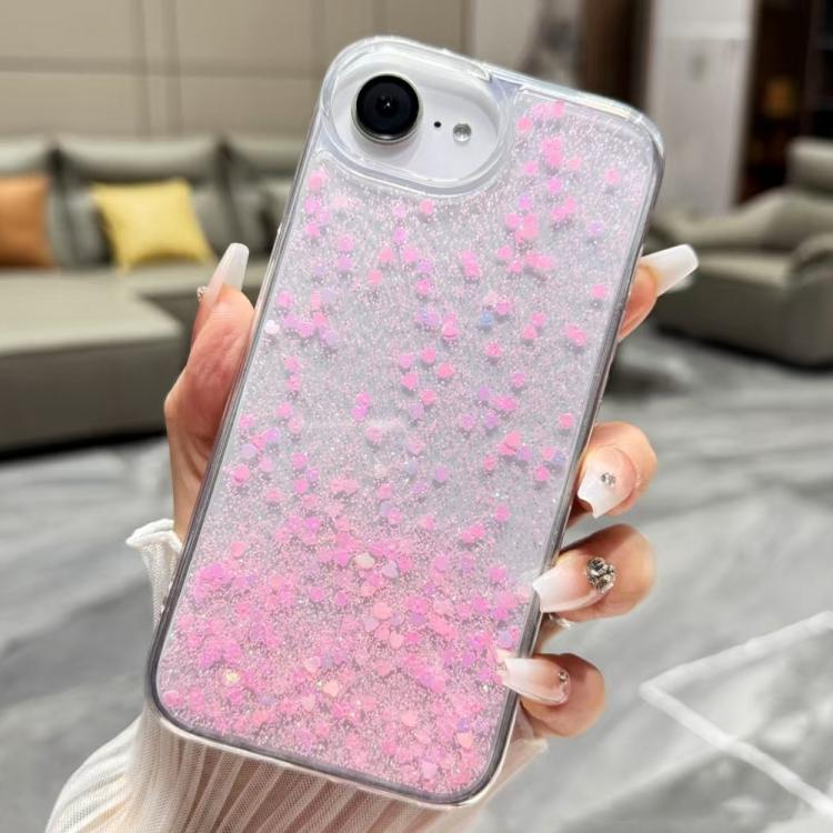 For iPhone 17e / 16e Sequins Glitter Gradient Epoxy TPU Phone Case