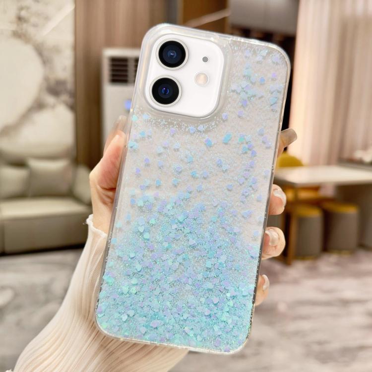 For iPhone 11 Sequins Glitter Gradient Epoxy TPU Phone Case