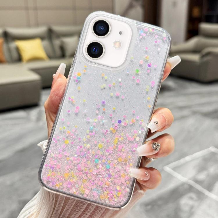 For iPhone 11 Sequins Glitter Gradient Epoxy TPU Phone Case