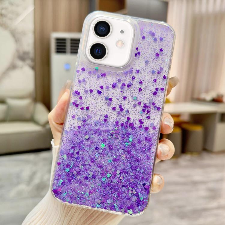 For iPhone 11 Sequins Glitter Gradient Epoxy TPU Phone Case
