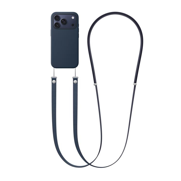 For iPhone 17 Pro Max Crossbody Imitation Nylon Magnetic Liquid Pop-Up Animation Liquid Silicone Phone Case
