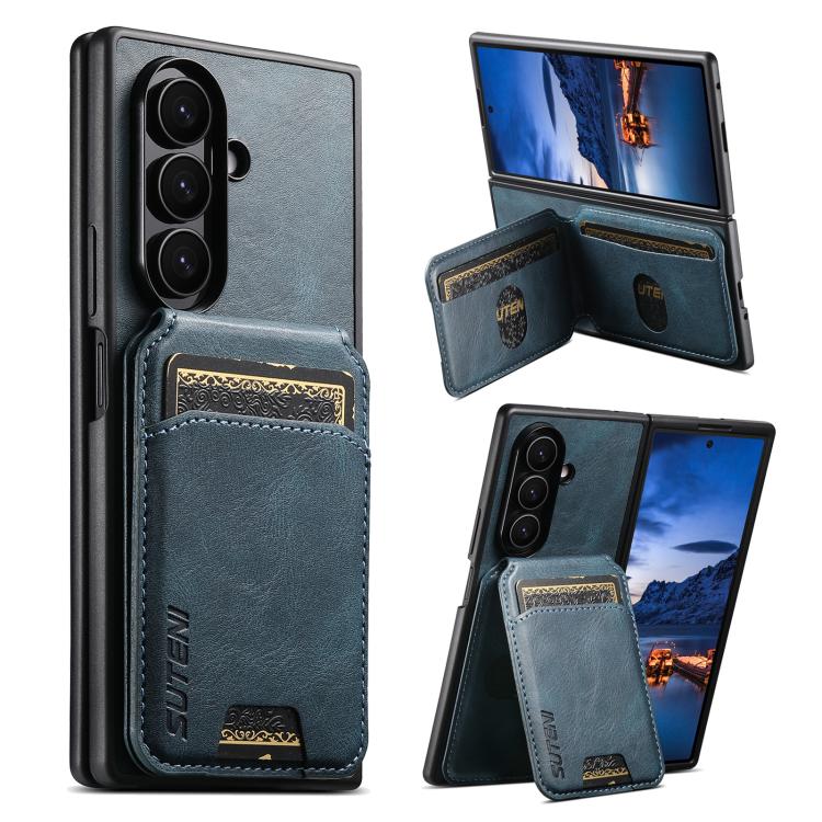 For Samsung Galaxy Z Fold7 Suteni H02 Leather Wallet Stand Back Phone Case