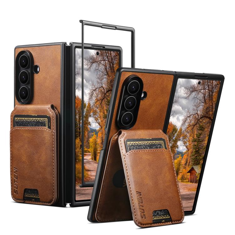 For Samsung Galaxy Z Fold5 Suteni H02 Leather Wallet Stand Back Phone Case