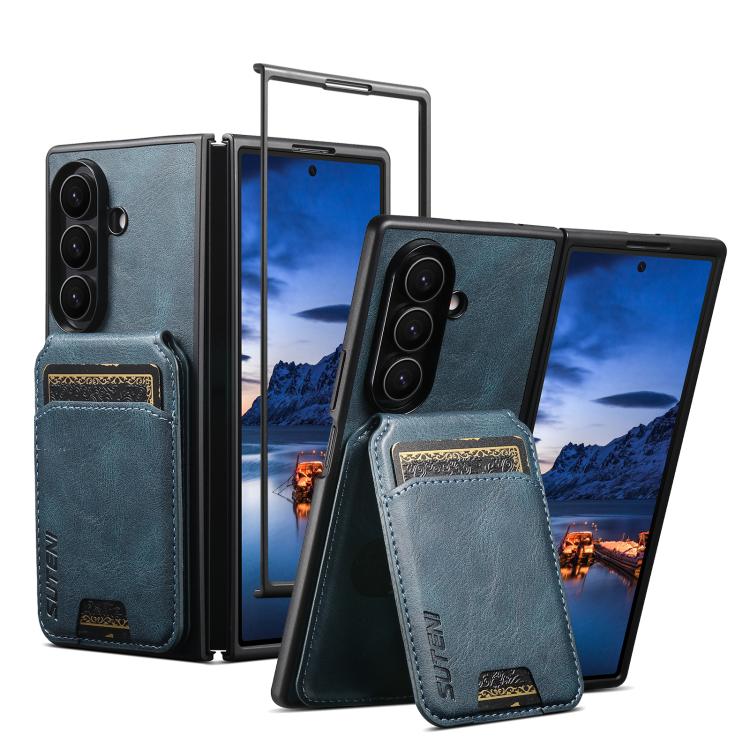 For Samsung Galaxy Z Fold5 Suteni H02 Leather Wallet Stand Back Phone Case