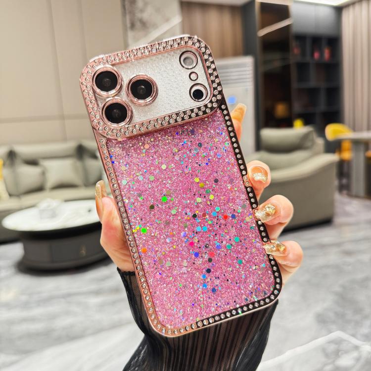 For iPhone 17 Pro Max Diamond Glitter Sequins TPU Phone Case