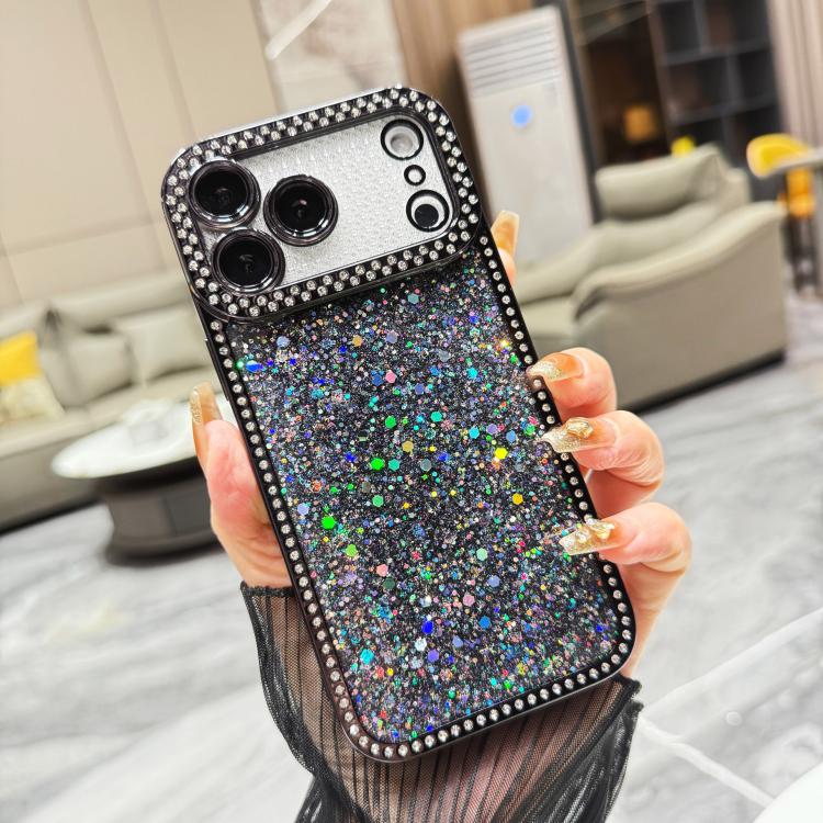 For iPhone 17 Pro Diamond Glitter Sequins TPU Phone Case