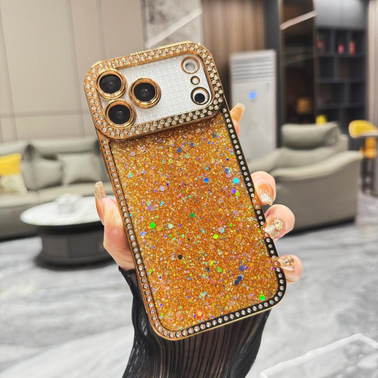For iPhone 17 Pro Diamond Glitter Sequins TPU Phone Case