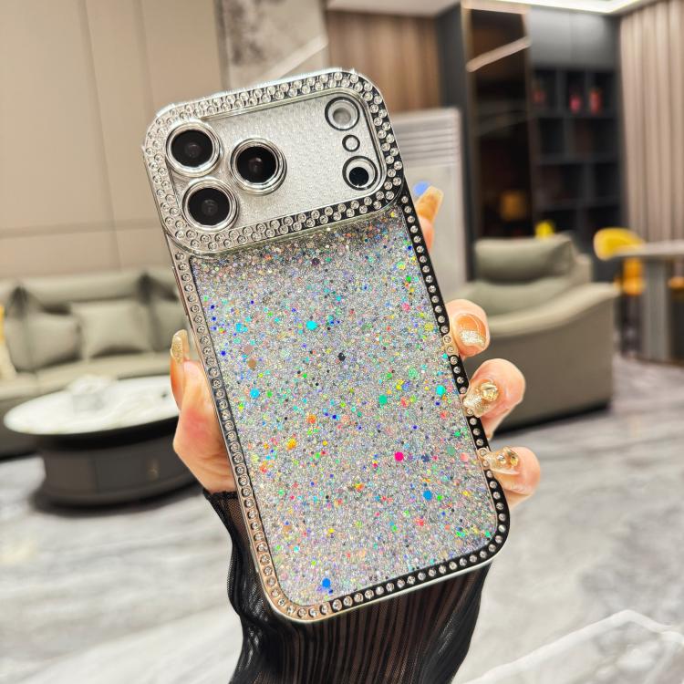 For iPhone 17 Pro Diamond Glitter Sequins TPU Phone Case