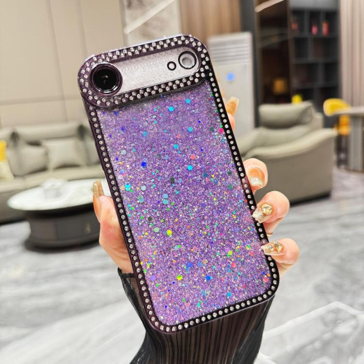 For iPhone Air Diamond Glitter Sequins TPU Phone Case