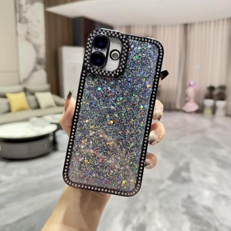 For iPhone 17 Diamond Glitter Sequins TPU Phone Case