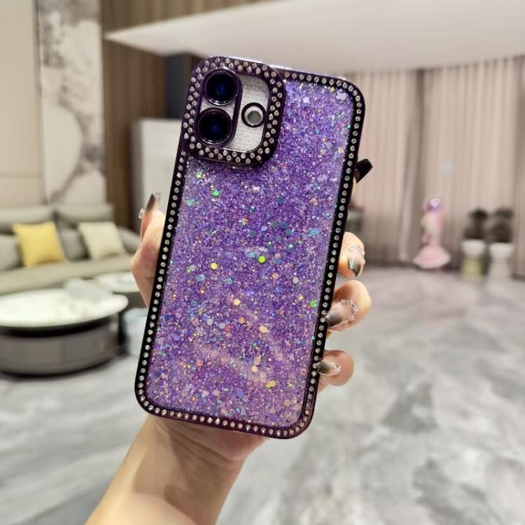 For iPhone 17 Diamond Glitter Sequins TPU Phone Case