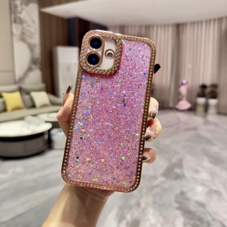 For iPhone 17 Diamond Glitter Sequins TPU Phone Case