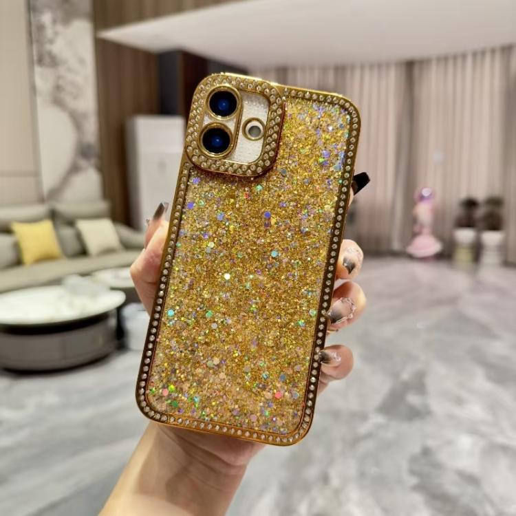 For iPhone 17 Diamond Glitter Sequins TPU Phone Case