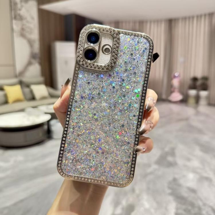 For iPhone 17 Diamond Glitter Sequins TPU Phone Case