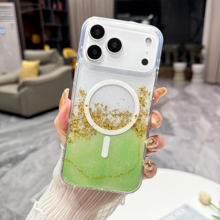 For iPhone 17 Pro Max Gilding MagSafe Hybrid Clear TPU Phone Case