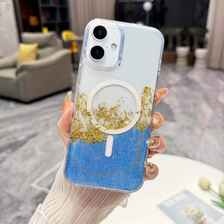 For iPhone 17 Gilding MagSafe Hybrid Clear TPU Phone Case