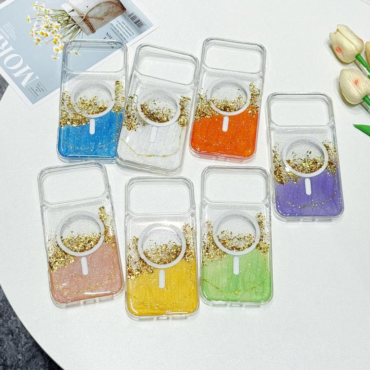 For iPhone 17 Gilding MagSafe Hybrid Clear TPU Phone Case
