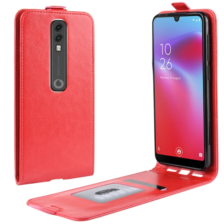 Crazy Horse Vertical Flip Leather Protective Case for Vodafone Smart V10 / VFD 730