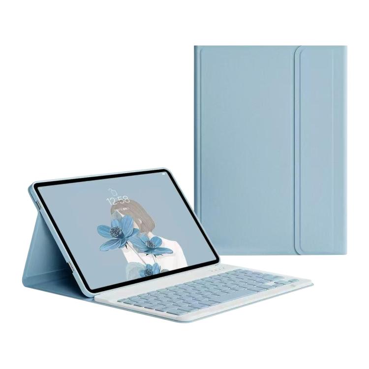 For Lenovo Xiaoxin pad Pro 12.7 Tablet Folio with Bluetooth Keyboard - Dusty Blue
