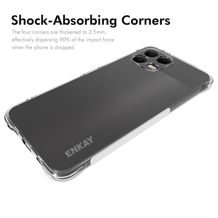 For  T-Mobile Revvl 8 Pro 5G ENKAY Hat-Prince Transparent TPU Shockproof Phone Case