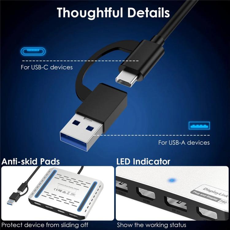 WAVLINK UG7501H 85W Upstream Charging 4 HD Converter 4K Display Adapter