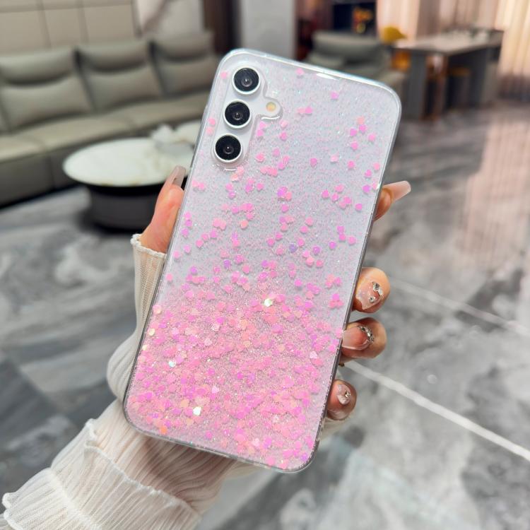 For Samsung Galaxy A55 5G Sequins Glitter Gradient Epoxy TPU Phone Case