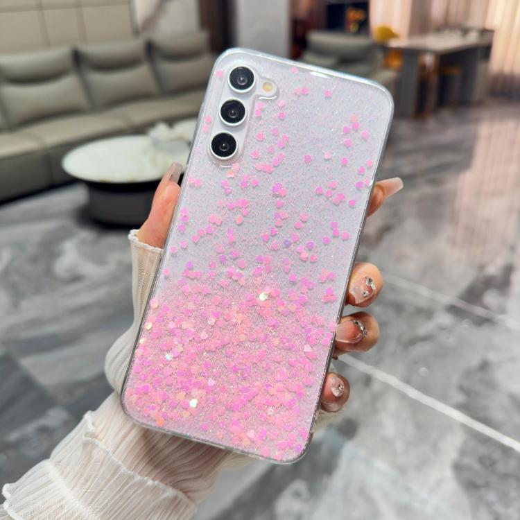 For Samsung Galaxy S22+ 5G Sequins Glitter Gradient Epoxy TPU Phone Case