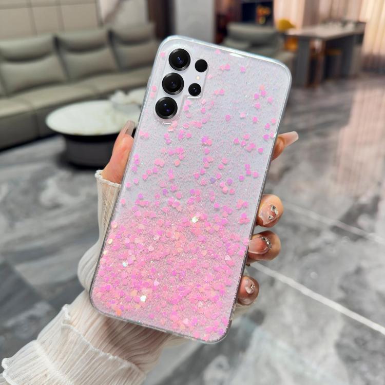 For Samsung Galaxy S23 Ultra 5G Sequins Glitter Gradient Epoxy TPU Phone Case