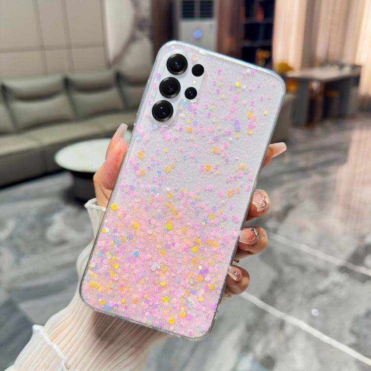 For Samsung Galaxy S23 Ultra 5G Sequins Glitter Gradient Epoxy TPU Phone Case