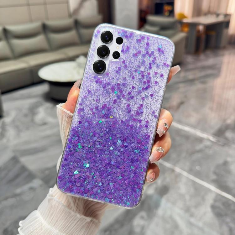 For Samsung Galaxy S25 Ultra 5G Sequins Glitter Gradient Epoxy TPU Phone Case