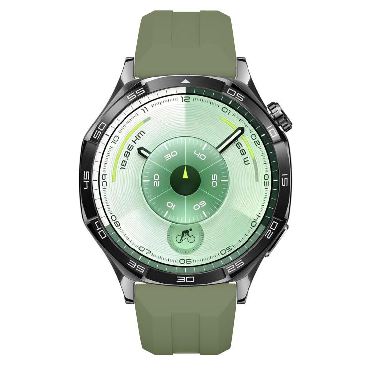 22mm Vertical Stripes Silver Buckle Solid Color Silicone Watch Band
