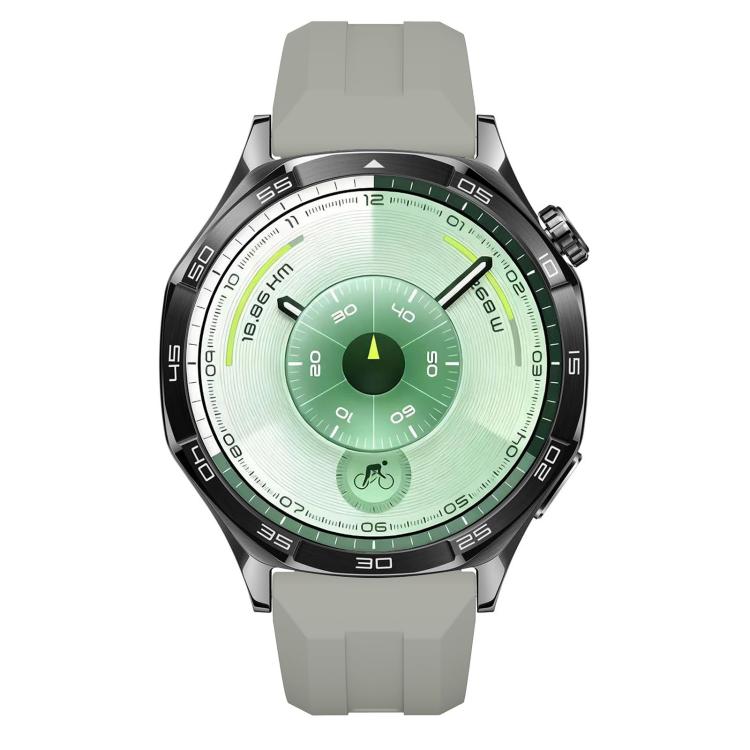 22mm Vertical Stripes Silver Buckle Solid Color Silicone Watch Band