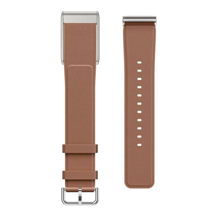 For WHOOP 5.0 Regular Silver Pin Buckle Leather Watch Band