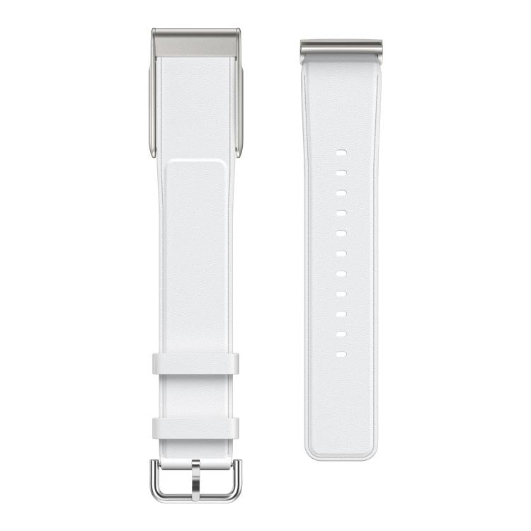 For WHOOP 5.0 Electrocardiogram Silver Pin Buckle Leather Watch Band