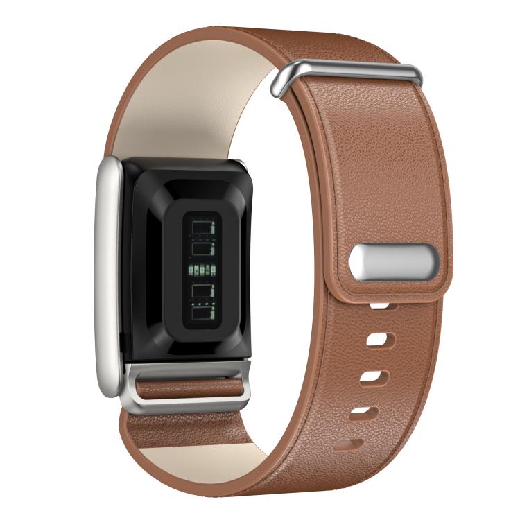 For WHOOP 5.0 Regular Rivet Buckle Leather Watch Band