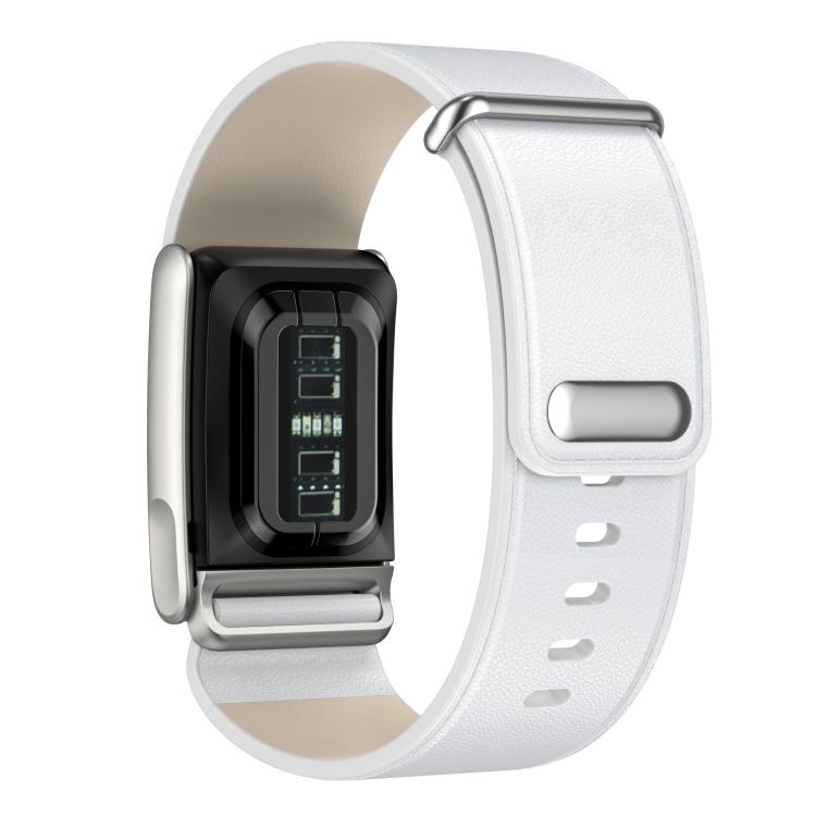 For WHOOP 5.0 Electrocardiogram Rivet Buckle Leather Watch Band