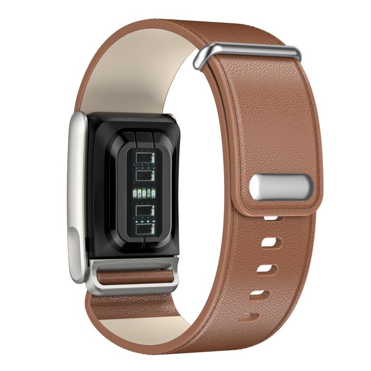 For WHOOP 5.0 Electrocardiogram Rivet Buckle Leather Watch Band