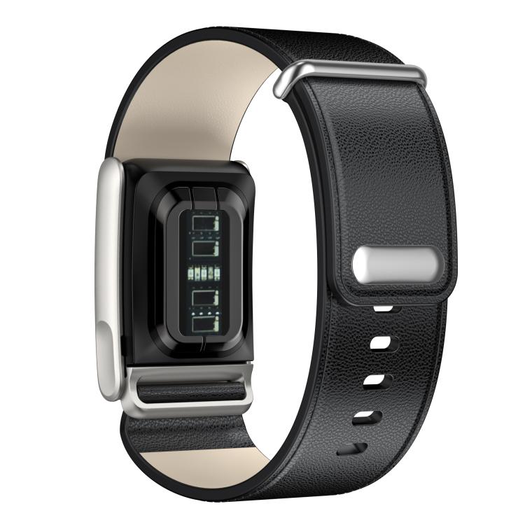 For WHOOP 5.0 Electrocardiogram Rivet Buckle Leather Watch Band