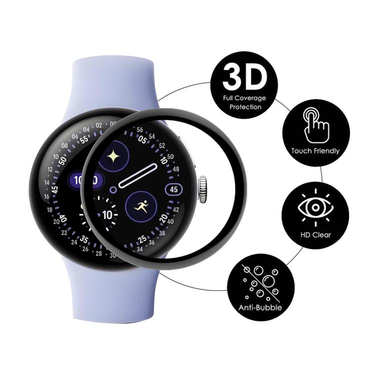 For Google Pixel Watch 4 41mm 2pcs ENKAY 3D Full Coverage Soft PC Edge PMMA HD Screen Film