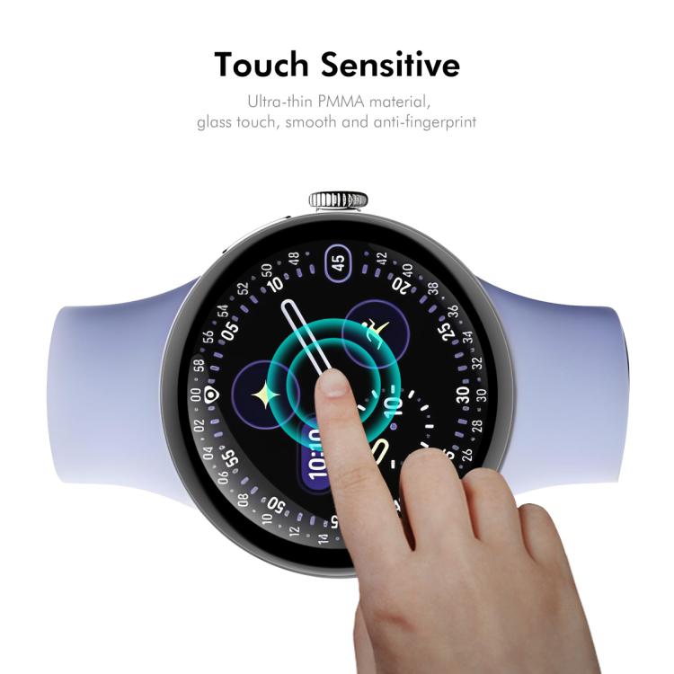 For Google Pixel Watch 4 41mm 2pcs ENKAY 3D Full Coverage Soft PC Edge PMMA HD Screen Film